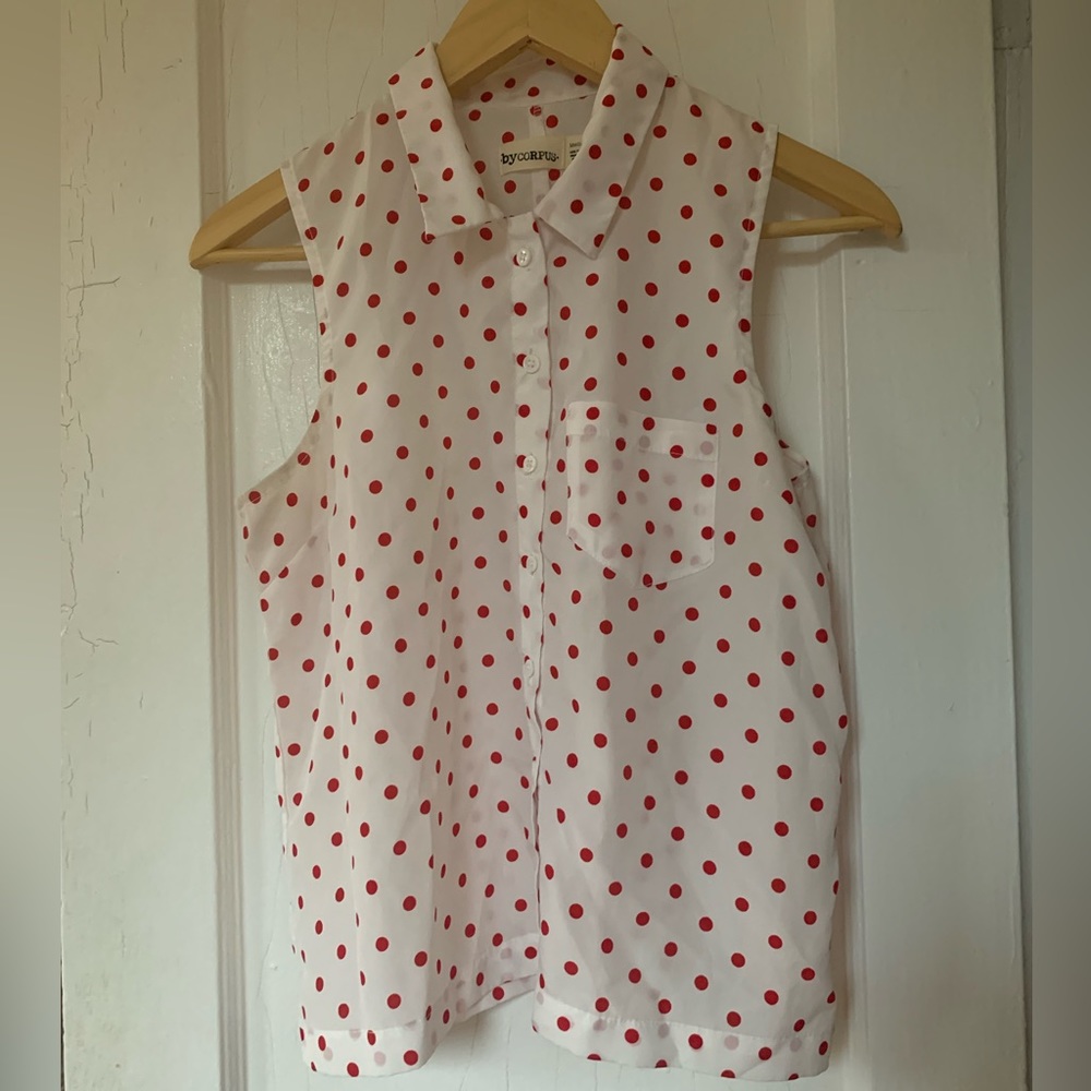 Bycorpus vintage style polka dot tank medium